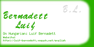 bernadett luif business card